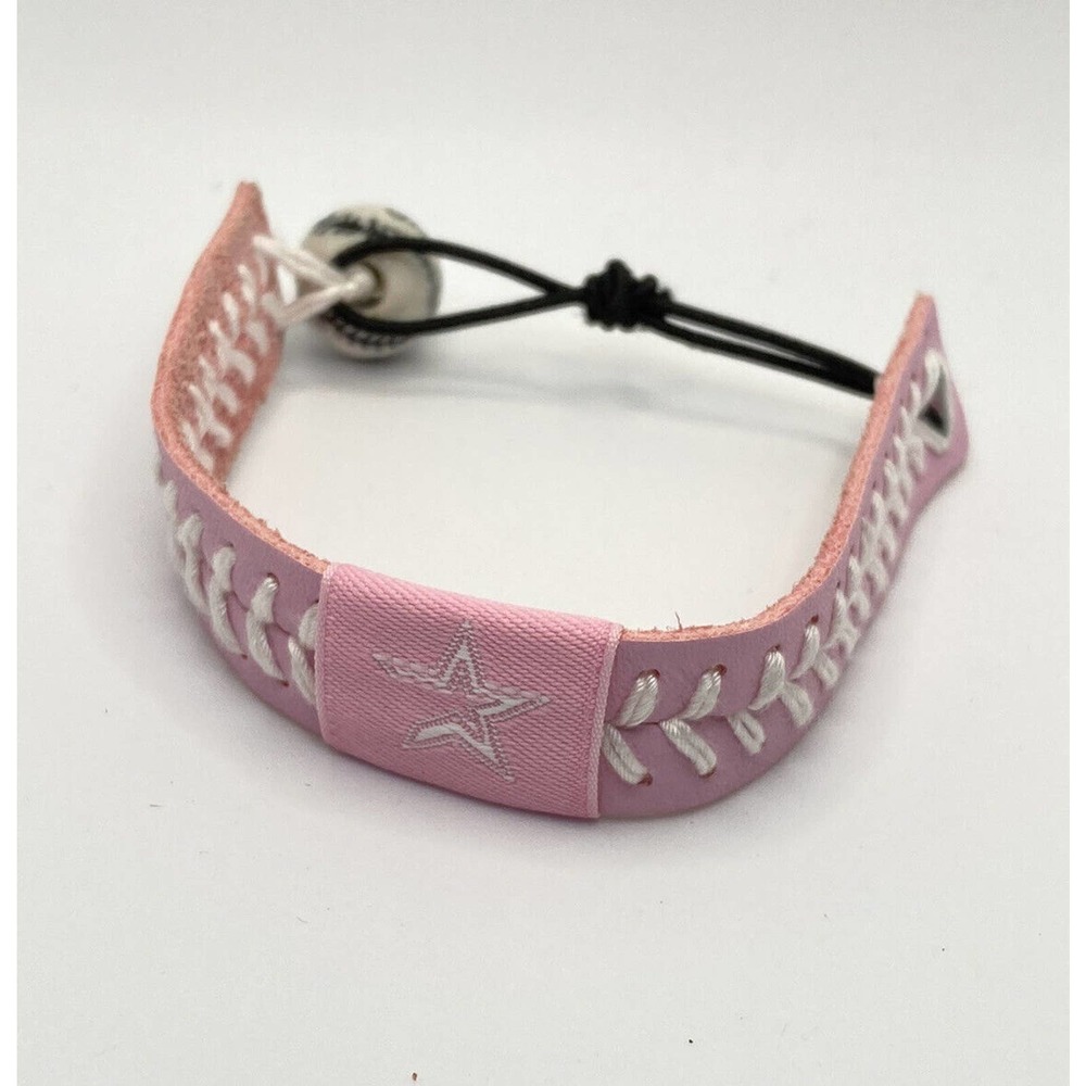 Demarcus Ware GamewearFootball Leather Pink Bracelet NFL Dallas Cowboys